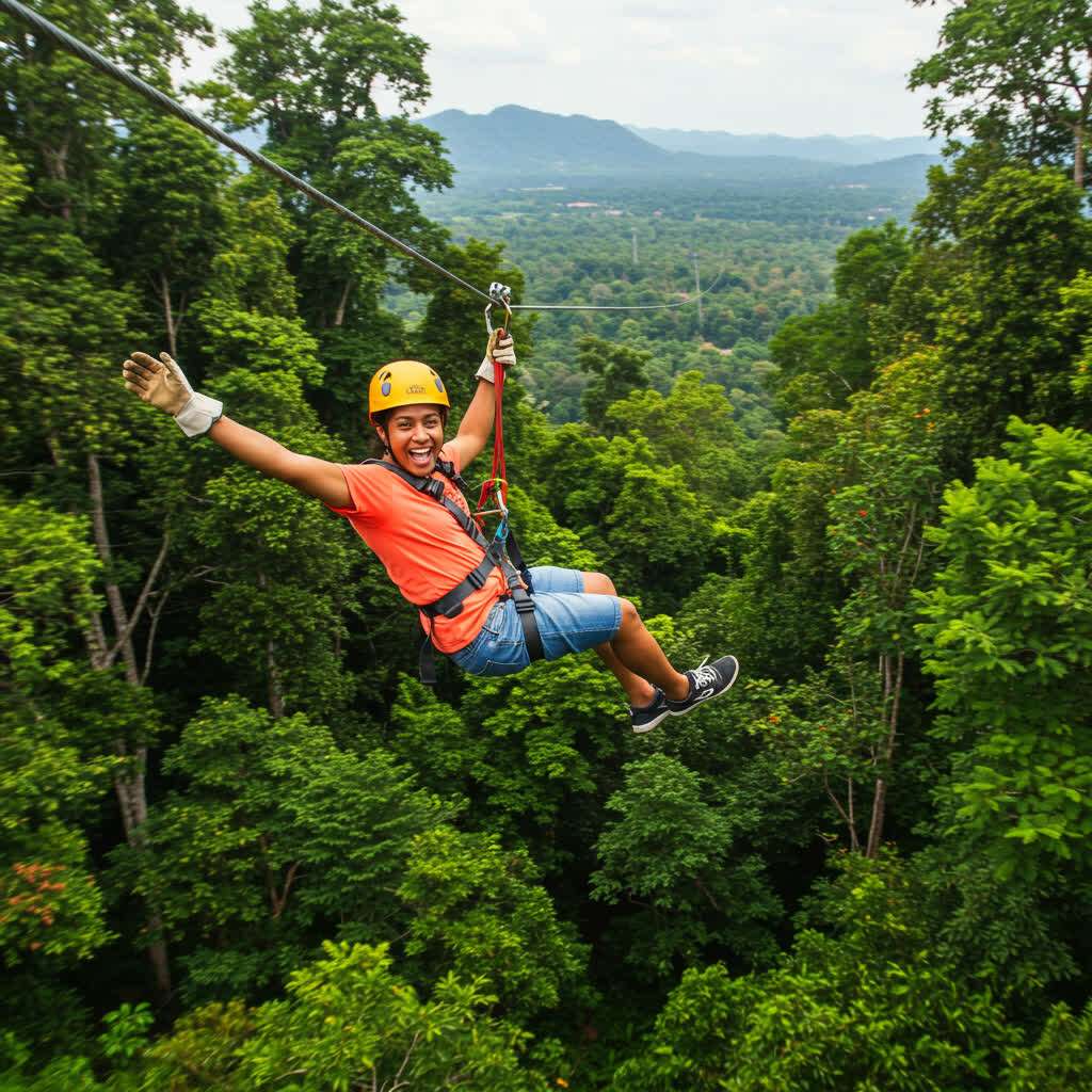Thrill Seeker's Delight: Ziplining & ATV Adventure in Pattaya