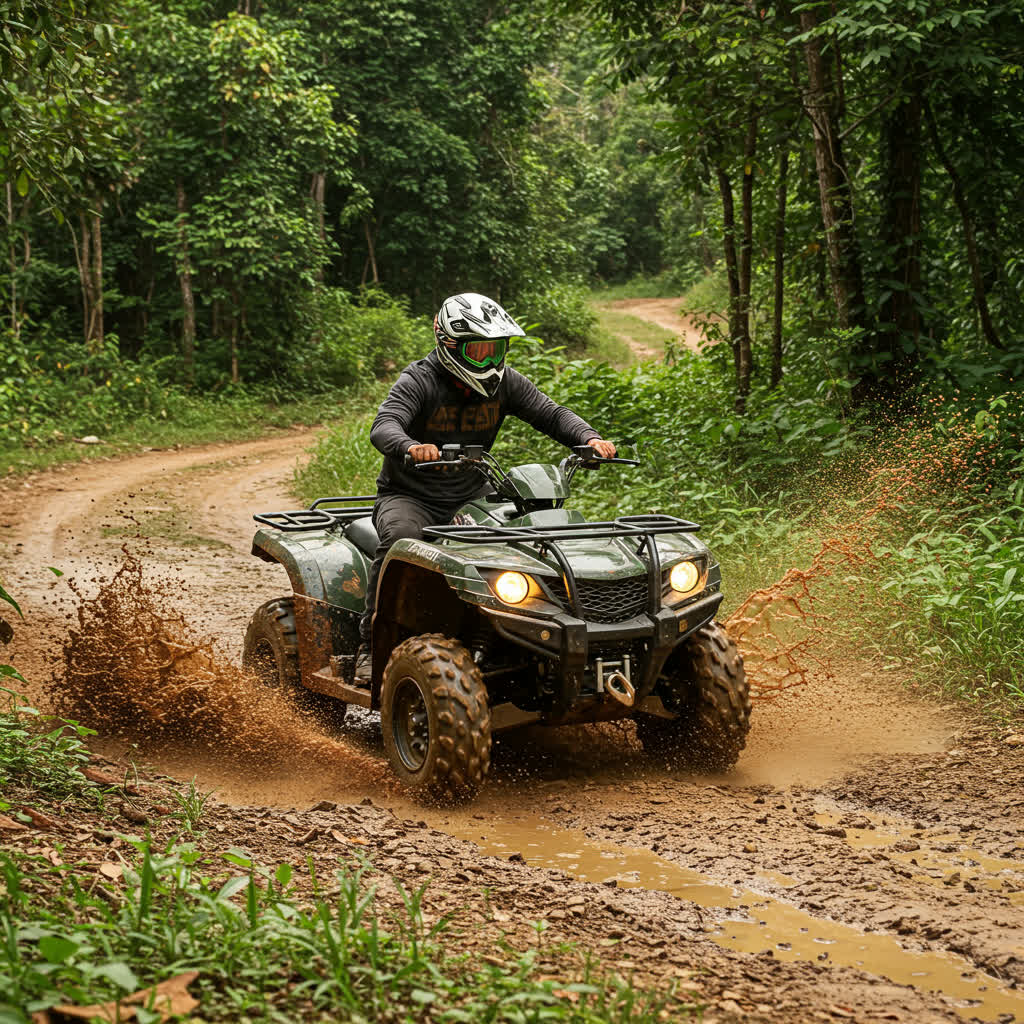 Thrill Seeker's Delight: Ziplining &amp; ATV Adventure in Pattaya