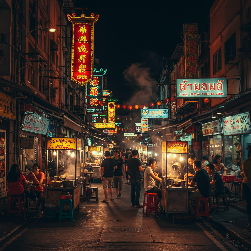Bangkok's Sensory Feast: An Evening Street Food & Market Adventure