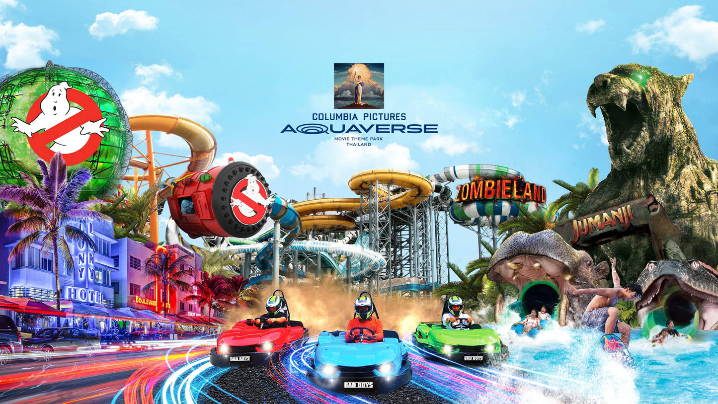 Columbia Pictures Aquaverse Ticket & Transfer: Hollywood Water Park Adventure from Pattaya