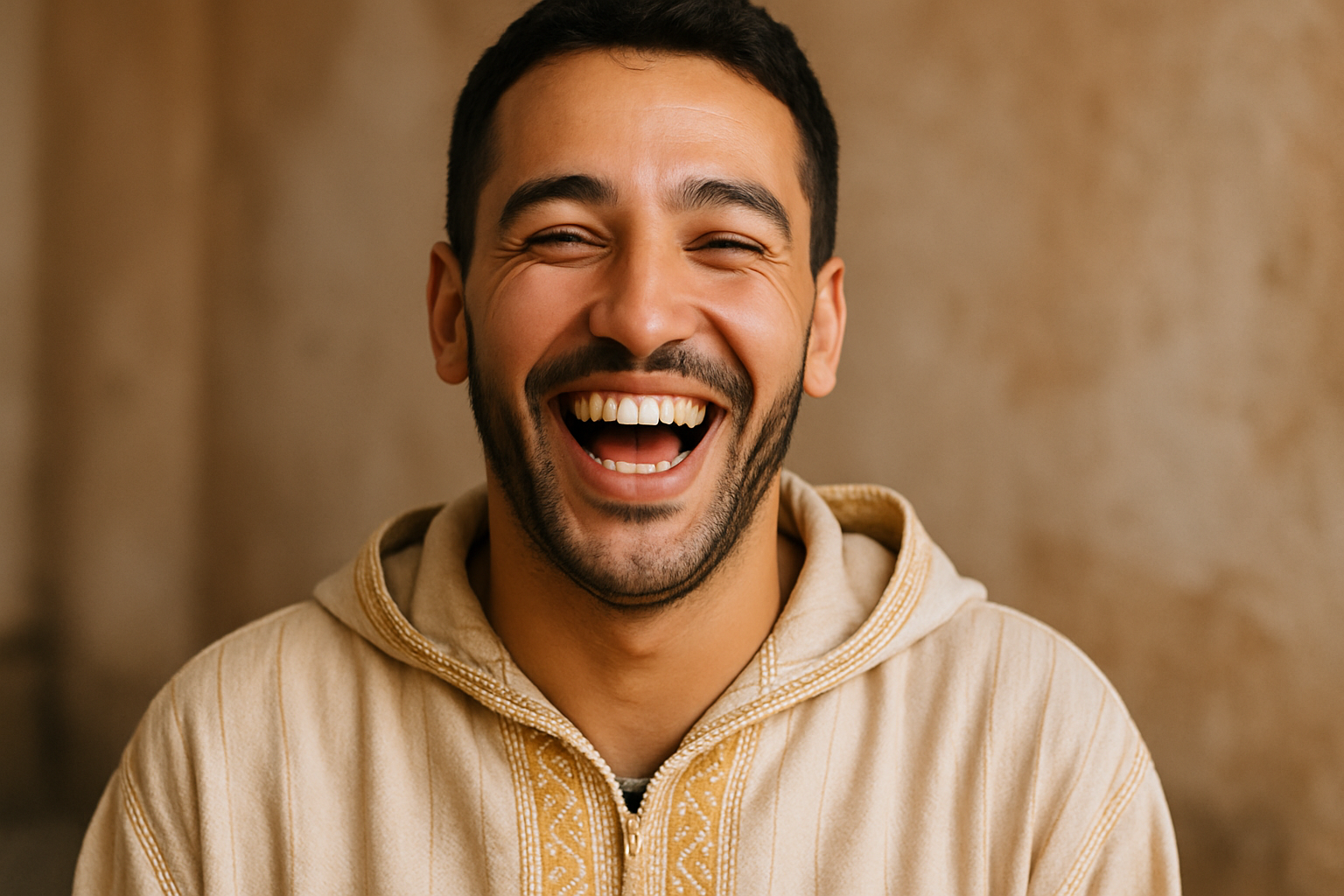 LAUGHING 30  YEARS OLD MAN FROM MORROCO